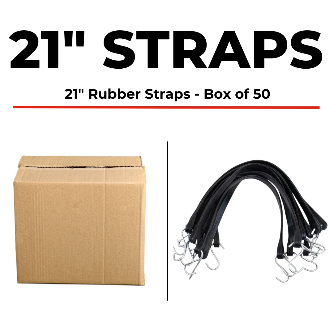 21″ Rubber Straps - Box of 50
