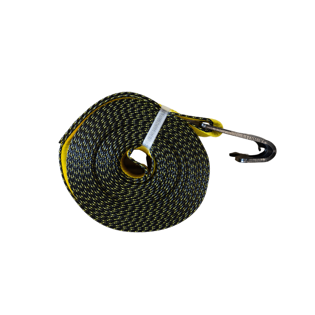 (10 PACK) 3” x 30' Winch Strap With Flat Hook - YELLOW